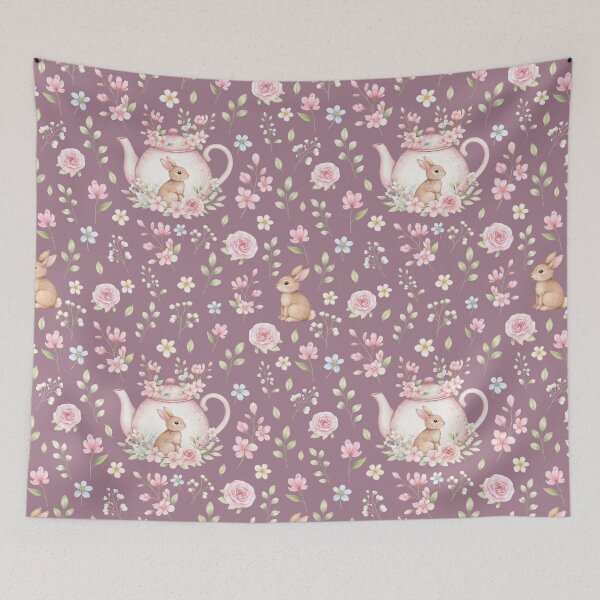 Item preview, Cute Bunny Floral Cottagecore Spring Pattern designed and sold by OneLook.