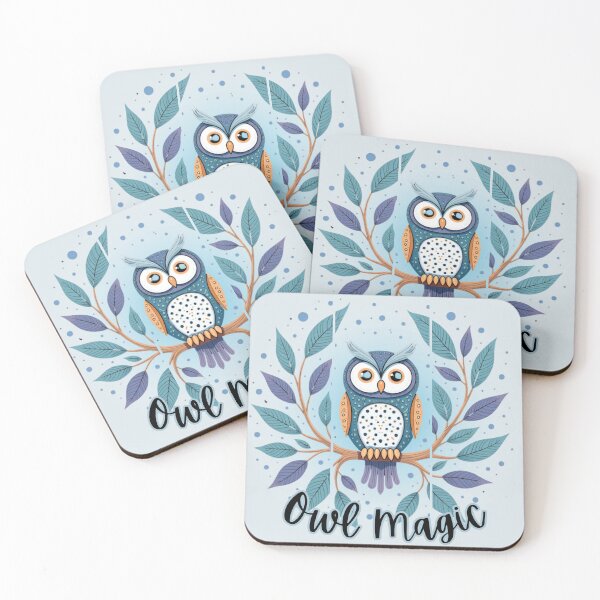 Item preview, Mystic Owl Magic – Ethereal Blue Watercolor Owl designed and sold by PriyaMagic.