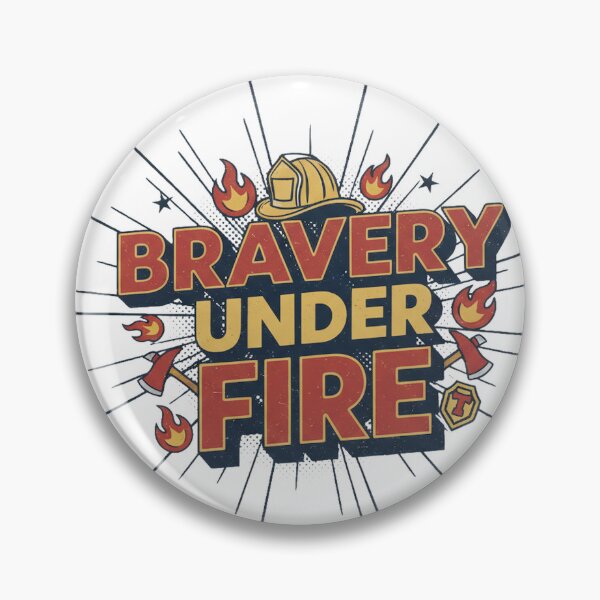 Item preview, Bravery Under Fire Firefighter Hero Design designed and sold by MIArt Studio.