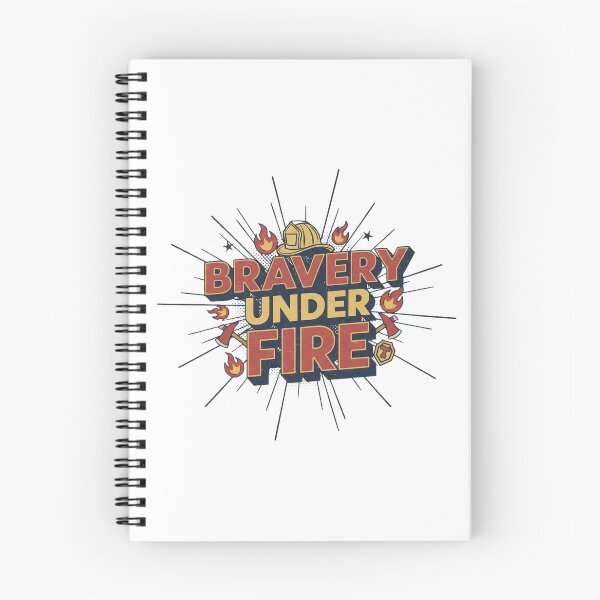 Item preview, Bravery Under Fire Firefighter Hero Design designed and sold by MIArt Studio.