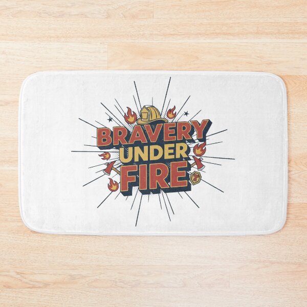 Item preview, Bravery Under Fire Firefighter Hero Design designed and sold by MIArt Studio.