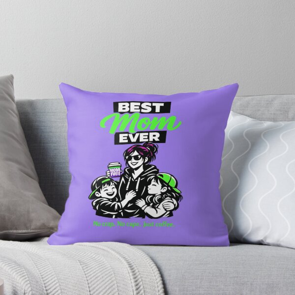 Item preview, Copy of Best Mom Ever -  No crap.  No cape. Just coffee (Green edition) designed and sold by Teacuppupdesign.