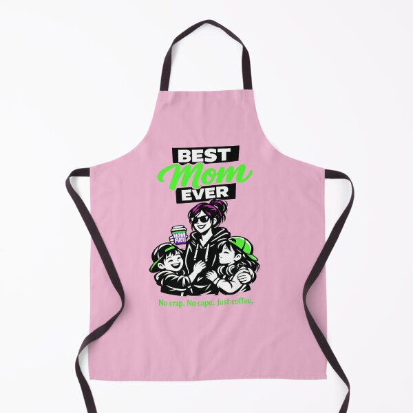 Item preview, Copy of Best Mom Ever -  No crap.  No cape. Just coffee (Green edition) designed and sold by Teacuppupdesign.