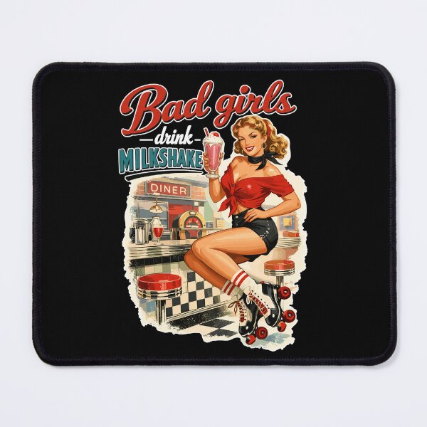 Item preview, Pin-Up Bad Girls Drink Milkshakes: 50s Diner Style designed and sold by Pineapple-Tree.