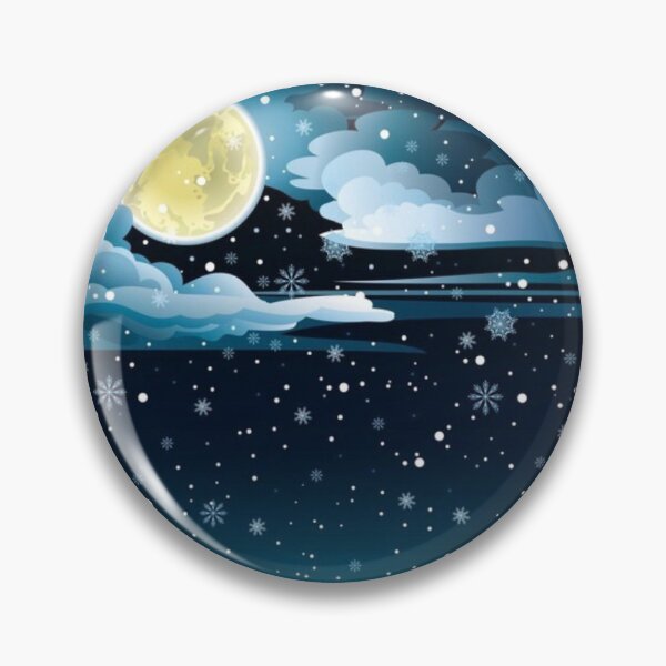 Item preview, Magical Winter Night with Full Moon and Snowflakes designed and sold by Pulp-Peel.