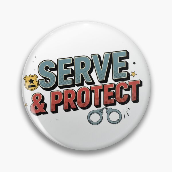 Item preview, Serve and Protect Police Officer Design designed and sold by MIArt Studio.