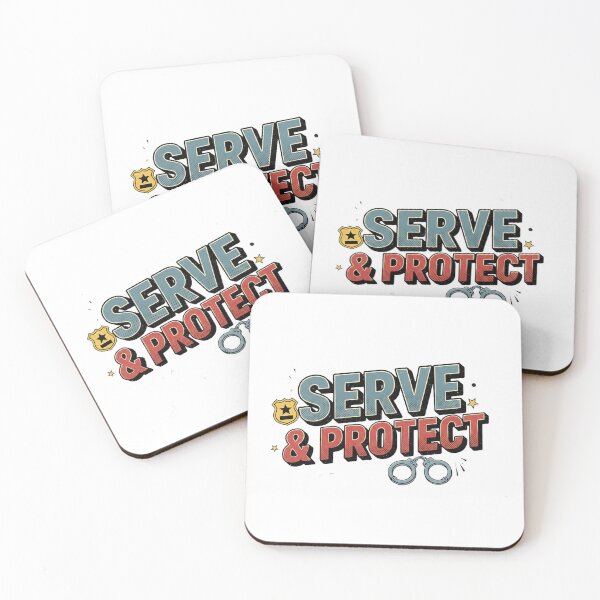 Item preview, Serve and Protect Police Officer Design designed and sold by MIArt Studio.
