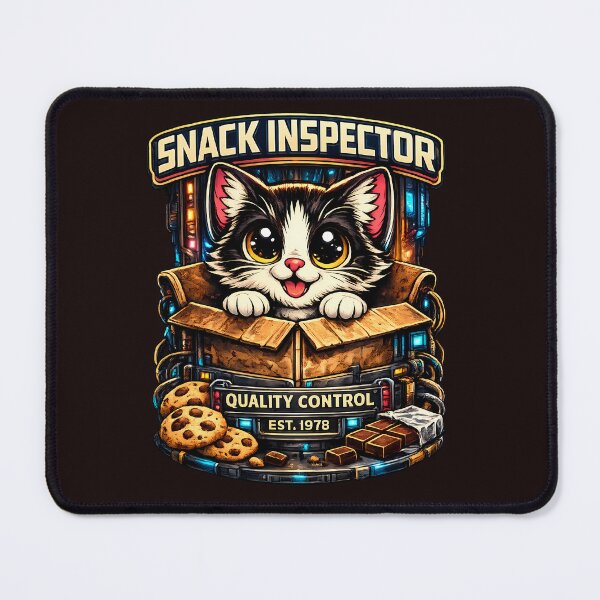 Item preview, Snack Inspector Cat – Funny Cyberpunk Kitten Design | Cute Cat Lover Gift | Futuristic Anime Cat T-Shirt designed and sold by Irysek.