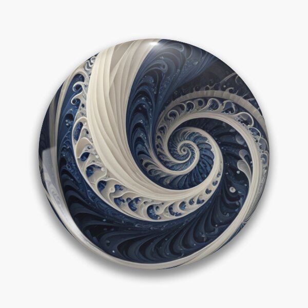 Item preview, Navy Ivory Spiral Flow designed and sold by Harmonic_Layers.