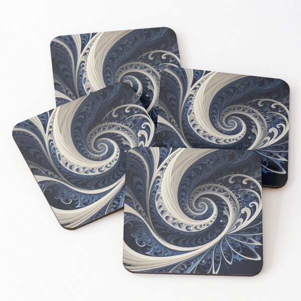 Item preview, Navy Ivory Spiral Flow designed and sold by Harmonic_Layers.