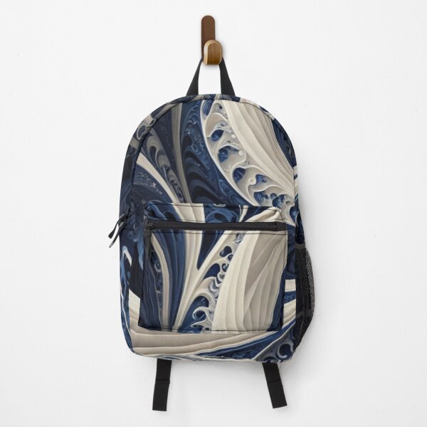 Item preview, Navy Ivory Spiral Flow designed and sold by Harmonic_Layers.