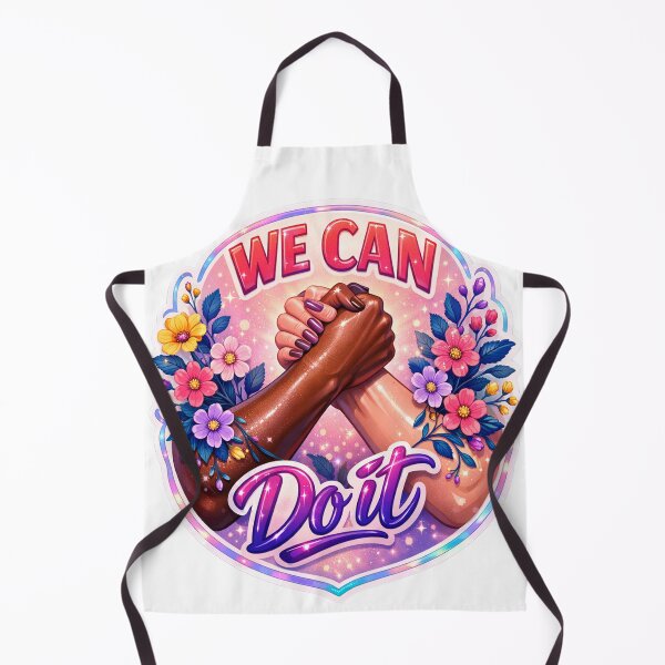 Item preview, "WE CAN DO IT" – Diverse Arms Floral Solidarity Empowering Sticker Art designed and sold by ARTCREATESHOP.