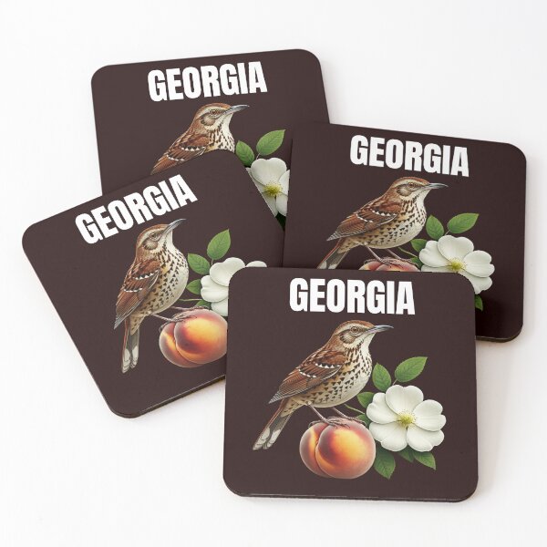 Item preview, Georgia State Symbols: Bird, Fruit, and Flower designed and sold by Sonofwilliam.