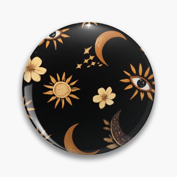 Item preview, Boho Sun Moon Eye Pattern | Celestial Cottagecore Aesthetic designed and sold by TownWish.