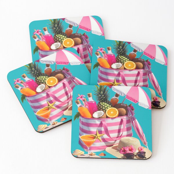 Item preview, Tropical Summer Beach Bag and Cocktails designed and sold by Faelightstudio.