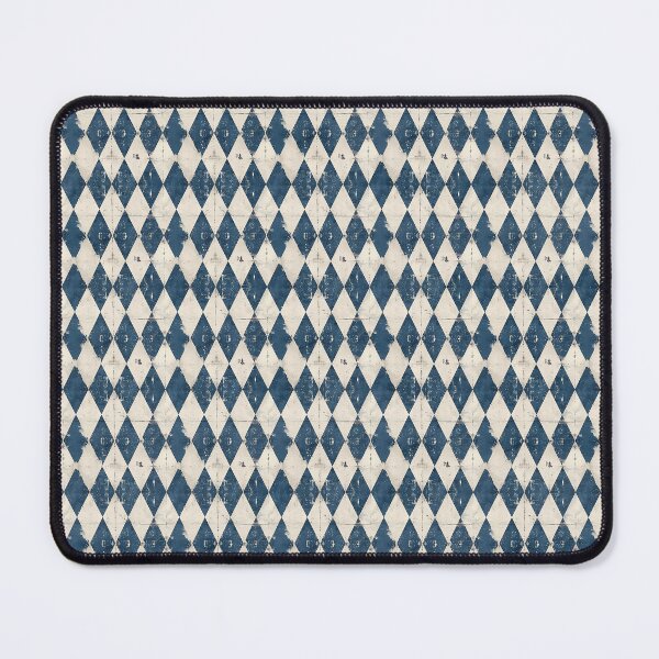 Item preview, Vintage Distressed Blue and White Diamond Pattern designed and sold by LouieVanille.
