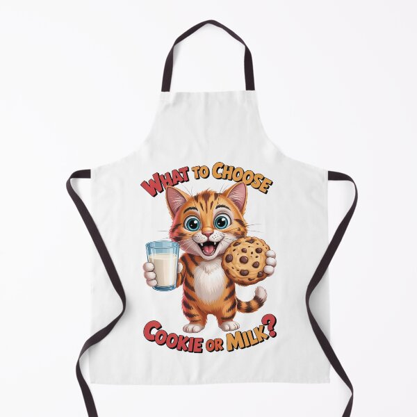 Item preview, What to Choose – Cookie or Milk? Funny Cookie Cereal Cat Design designed and sold by Art-Arcade6.