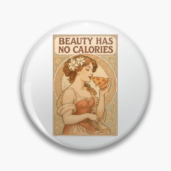Item preview, Art Nouveau Pin-Up: Beauty Has No Calories Pizza designed and sold by Pineapple-Tree.