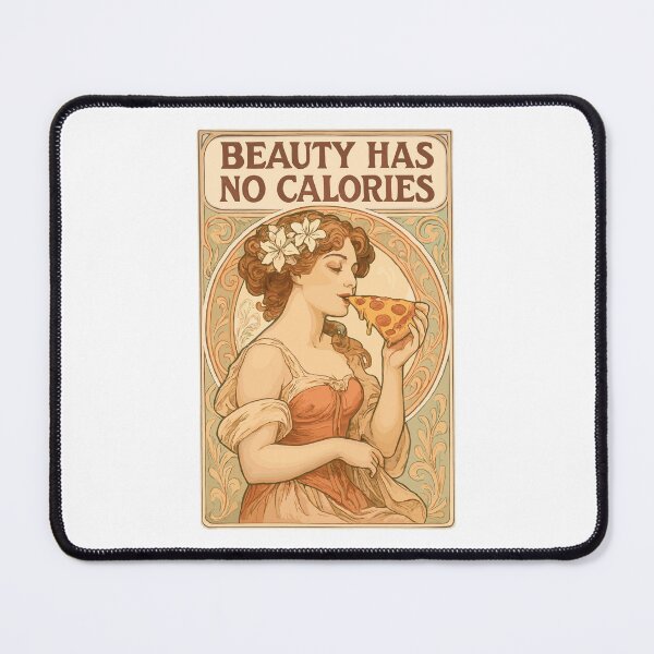Item preview, Art Nouveau Pin-Up: Beauty Has No Calories Pizza designed and sold by Pineapple-Tree.