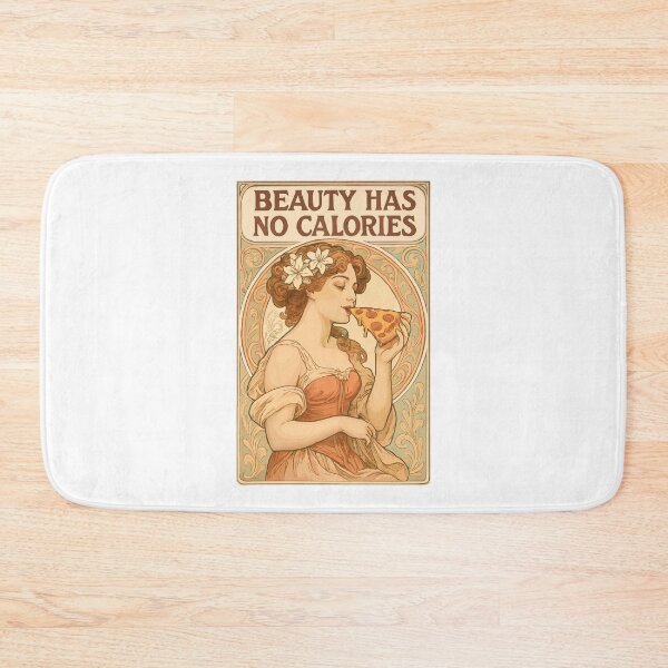 Item preview, Art Nouveau Pin-Up: Beauty Has No Calories Pizza designed and sold by Pineapple-Tree.