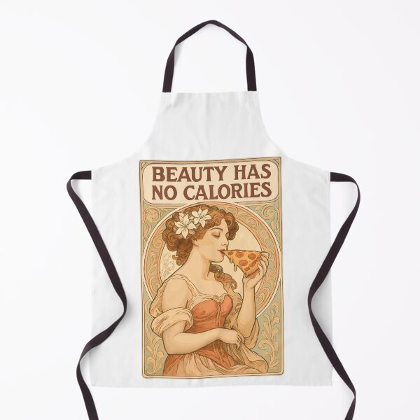 Item preview, Art Nouveau Pin-Up: Beauty Has No Calories Pizza designed and sold by Pineapple-Tree.