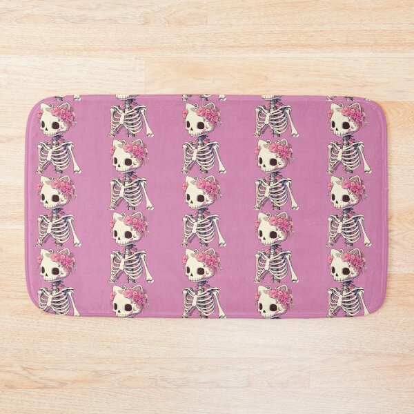 Item preview, Kawaii Skeleton Cat - Cute Gothic Cat Skull Design designed and sold by madkiitten.