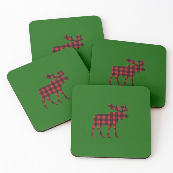 Item preview, plaid moose designed and sold by Broken Antler Designs .