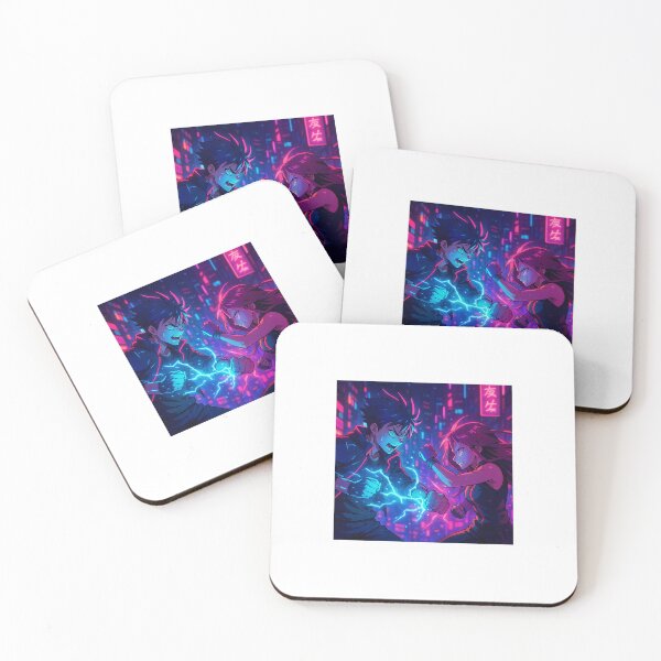 Item preview, Neon Clash – Cyberpunk Battle Scene designed and sold by ZolaDesings.