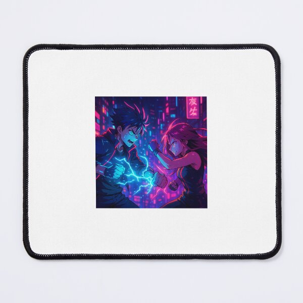 Item preview, Neon Clash – Cyberpunk Battle Scene designed and sold by ZolaDesings.