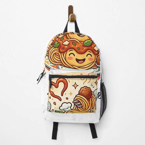 Item preview, Whimsical Bowl of Happy Spaghetti and Meatballs designed and sold by Naasily.