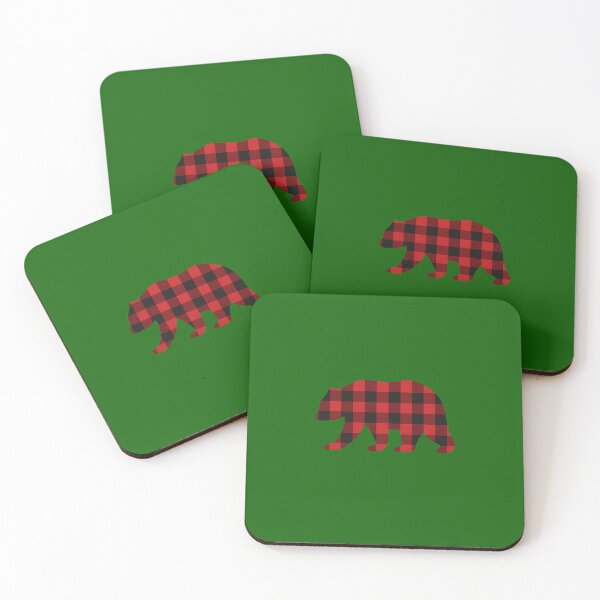 Item preview, plaid bear designed and sold by Broken Antler Designs .