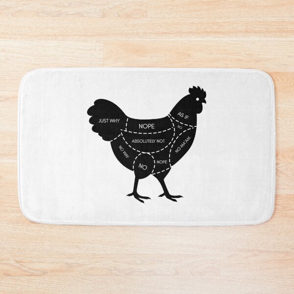 Item preview, Vegan Chicken Butcher Cuts Chart Nope designed and sold by coodoosandco.