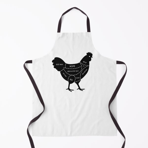 Item preview, Vegan Chicken Butcher Cuts Chart Nope designed and sold by coodoosandco.
