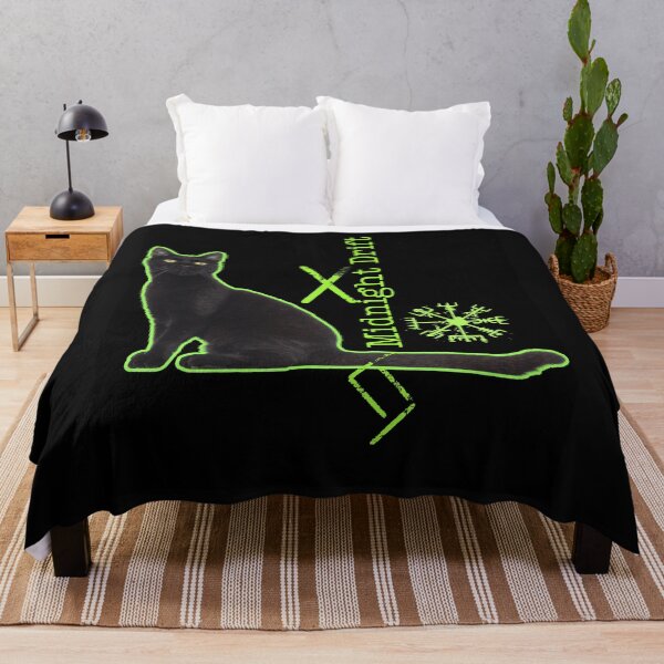 Item preview, Midnight Drift Black Cat Green Neon Streetwear Design designed and sold by EarthArtDesigns.