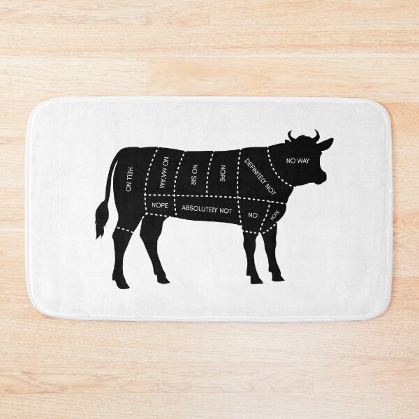 Item preview, Vegan Cow Butcher Cuts Nope designed and sold by coodoosandco.