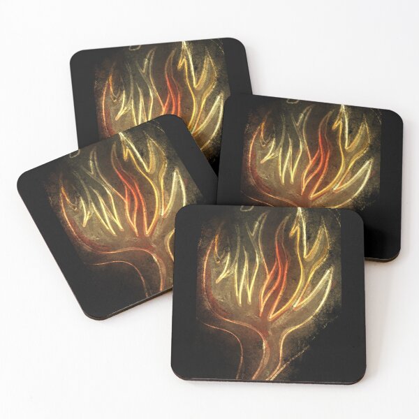Item preview, Rising Fire Hand Dark Grunge Art Print designed and sold by MatejSDesign.
