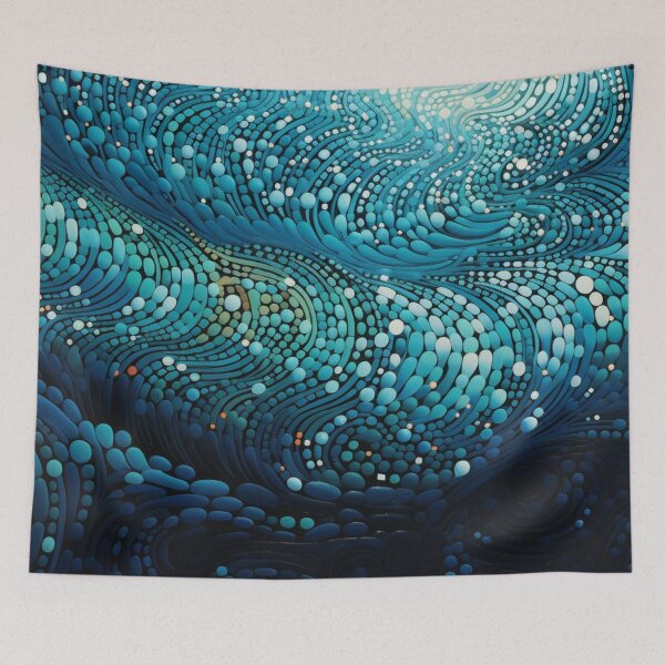 Item preview, Aboriginal Inspired Dot Art - With Powerful Waves designed and sold by GrinGalore.