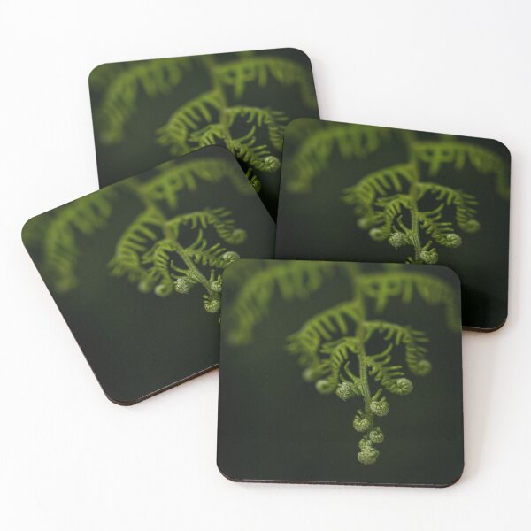 Item preview, Emerald Fern Unfurling , Moody Forest Macro Photography designed and sold by JSFrame.