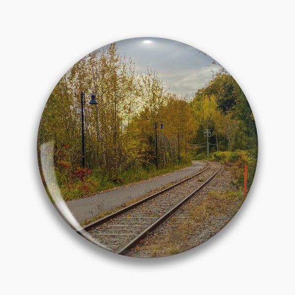 Item preview, Vibrant fall colors along railroad tracks  designed and sold by Moments Like These by Chris.