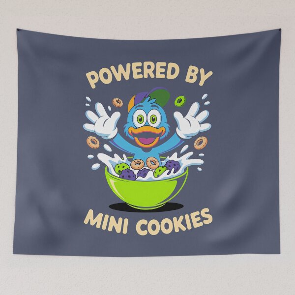 Item preview, Powered by Mini Cookies – Funny Cookie Cereal Breakfast Design designed and sold by Art-Arcade6.