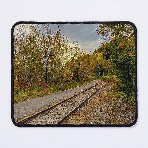 Item preview, Vibrant fall colors along railroad tracks  designed and sold by Moments Like These by Chris.