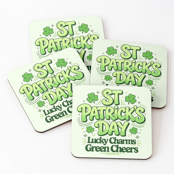 Item preview, Modern Lucky Charms Green Cheers Typography designed and sold by zzz888.