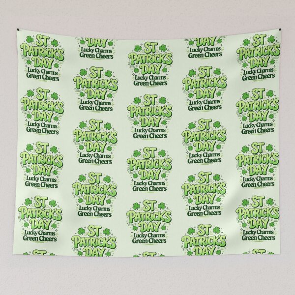 Item preview, Modern Lucky Charms Green Cheers Typography designed and sold by zzz888.