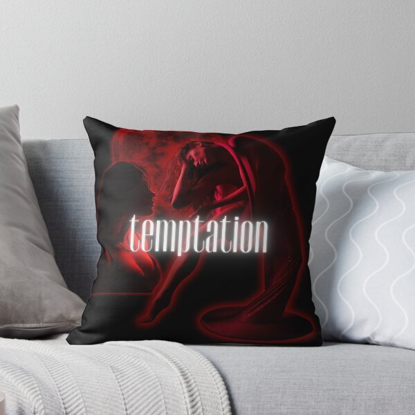 Item preview, TEMPTATION Neon Poster – Dark Nightlife Women Art with Red Moon designed and sold by HIGHSQUARE.