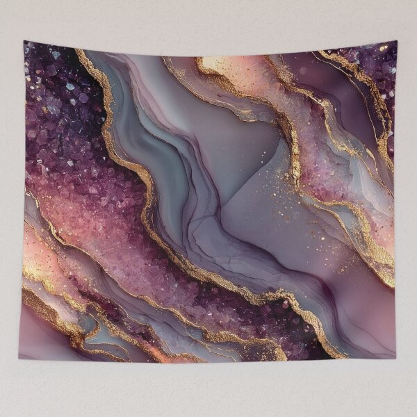 Item preview, Mystical Pink and Purple Crystal Abstract designed and sold by Nine Lives Studio.