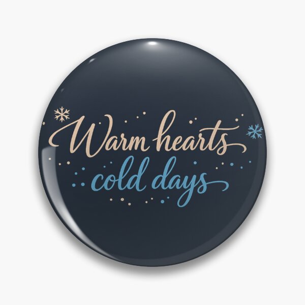 Item preview, Warm Hearts Cold Days – Minimalist Winter Lettering Quote designed and sold by Iras-Art-Corner.