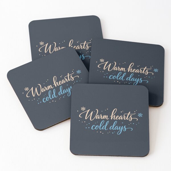 Item preview, Warm Hearts Cold Days – Minimalist Winter Lettering Quote designed and sold by Iras-Art-Corner.
