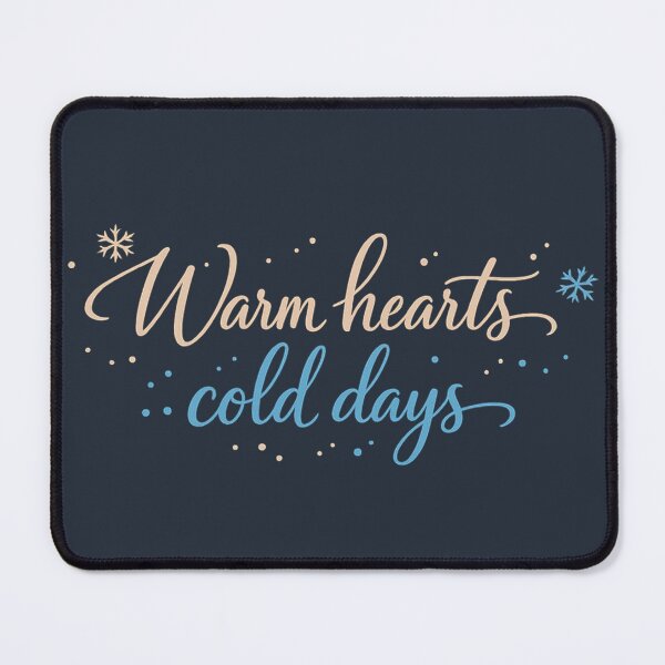 Item preview, Warm Hearts Cold Days – Minimalist Winter Lettering Quote designed and sold by Iras-Art-Corner.