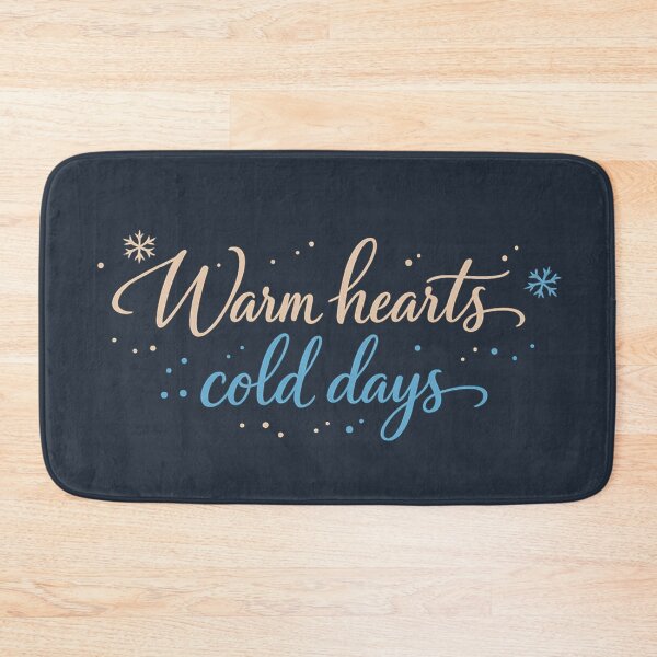 Item preview, Warm Hearts Cold Days – Minimalist Winter Lettering Quote designed and sold by Iras-Art-Corner.