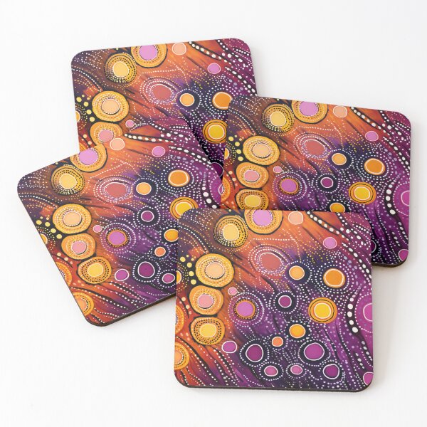 Item preview, Aboriginal Inspired Dot Art - With Lava Hot Drops designed and sold by GrinGalore.